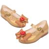 imagemini melissa Girls Sweet Love  Disney Princess Mary Jane Jelly Flat for Toddlers ampamp Babies  Jelly Shoes for Little Girls with Adjustable Strap ampamp Side BuckleSnow White  Pearlish BeigeGold