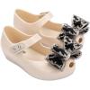 imagemini melissa Ultragirl Classic Bow Mary Jane Flats for Babies ampamp ToddlersBeigeBlack