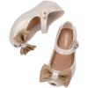 imagemini melissa Ultragirl Collection Mary Jane Flats for Toddlers and Babies  Comfortable ampamp Cute Peep Toe Jelly Flat Shoes with Transparent Upper and Small Bow for Little GirlsMilky BeigeBrown