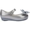 imagemini melissa Ultragirl Collection Mary Jane Flats for Toddlers and Babies  Comfortable ampamp Cute Peep Toe Jelly Flat Shoes with Transparent Upper and Small Bow for Little GirlsPearly Silver
