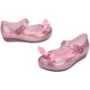 imagemini melissa Ultragirl Collection Mary Jane Flats for Toddlers and Babies  Comfortable ampamp Cute Peep Toe Jelly Flat Shoes with Transparent Upper and Small Bow for Little GirlsUltragirl Bow  Glitter Pink