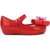 imagemini melissa Ultragirl Collection Mary Jane Flats for Toddlers and Babies  Comfortable ampamp Cute Peep Toe Jelly Flat Shoes with Transparent Upper and Small Bow for Little GirlsUltragirl Ix  Red