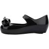 imagemini melissa Ultragirl Collection Mary Jane Flats for Toddlers and Babies  Comfortable ampamp Cute Peep Toe Jelly Flat Shoes with Transparent Upper and Small Bow for Little GirlsUltragirl Bow  Black