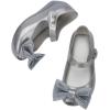 imagemini melissa Ultragirl Collection Mary Jane Flats for Toddlers and Babies  Comfortable ampamp Cute Peep Toe Jelly Flat Shoes with Transparent Upper and Small Bow for Little GirlsPearly Silver