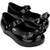 imagemini melissa Ultragirl Collection Mary Jane Flats for Toddlers and Babies  Comfortable ampamp Cute Peep Toe Jelly Flat Shoes with Transparent Upper and Small Bow for Little GirlsUltragirl Bow  Black