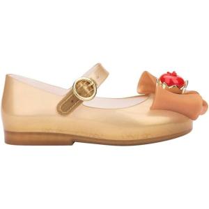 imagemini melissa Girls Sweet Love  Disney Princess Mary Jane Jelly Flat for Toddlers ampamp Babies  Jelly Shoes for Little Girls with Adjustable Strap ampamp Side BuckleSnow White  Pearlish BeigeGold