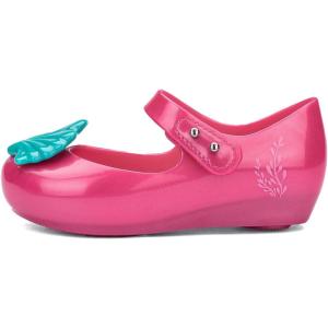 imagemini melissa Ultragirl Collection Mary Jane Flats for Toddlers and Babies  Comfortable ampamp Cute Peep Toe Jelly Flat Shoes with Transparent Upper and Small Bow for Little GirlsPinkBlue