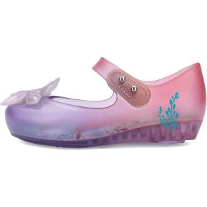 imagemini melissa Ultragirl Collection Mary Jane Flats for Toddlers and Babies  Comfortable ampamp Cute Peep Toe Jelly Flat Shoes with Transparent Upper and Small Bow for Little GirlsClearPurplePink