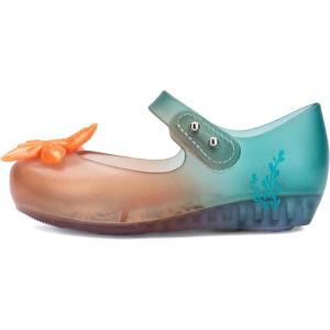imagemini melissa Ultragirl Collection Mary Jane Flats for Toddlers and Babies  Comfortable ampamp Cute Peep Toe Jelly Flat Shoes with Transparent Upper and Small Bow for Little GirlsClearOrangeGreen