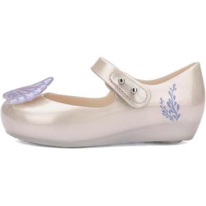 imagemini melissa Ultragirl Collection Mary Jane Flats for Toddlers and Babies  Comfortable ampamp Cute Peep Toe Jelly Flat Shoes with Transparent Upper and Small Bow for Little GirlsPearl WhiteBlue