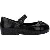 imagemini melissa Sweet Love Cap Toe Mary Jane Shoes for Toddlers  Jelly Flats for Girls with Cute Bow Toe Accent and Adjustable StrapsBlack