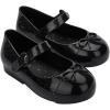 imagemini melissa Sweet Love Cap Toe Mary Jane Shoes for Toddlers  Jelly Flats for Girls with Cute Bow Toe Accent and Adjustable StrapsBlack