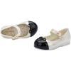 imagemini melissa Sweet Love Cap Toe Mary Jane Shoes for Toddlers  Jelly Flats for Girls with Cute Bow Toe Accent and Adjustable StrapsPearly WhiteBlack