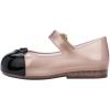 imagemini melissa Sweet Love Cap Toe Mary Jane Shoes for Toddlers  Jelly Flats for Girls with Cute Bow Toe Accent and Adjustable StrapsTransparent RoseBlack