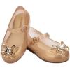 imagemini melissa Sweet Love Fly Mary Jane Jelly Shoes for Babies ampamp Toddlers  Ballet Flats wButterfly Design ampamp Adjustable StrapBeige GlitterGold