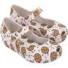 imagemini melissa Ultragirl Candy Peep Toe Mary Jane Flats for Little KidsWhiteBeige