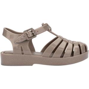 imagemini melissa Possession Jelly Sandal for Babies ampamp Toddlers  The Iconic 90s Original Jelly Shoe Fishermans Sandal with Adjustable Strap ampamp Side Buckle Beige Glitter 8