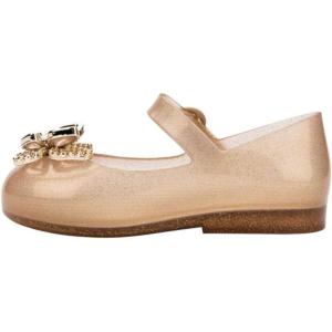 imagemini melissa Sweet Love Fly Mary Jane Jelly Shoes for Babies ampamp Toddlers  Ballet Flats wButterfly Design ampamp Adjustable StrapBeige GlitterGold