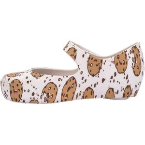 imagemini melissa Ultragirl Candy Peep Toe Mary Jane Flats for Little KidsWhiteBeige