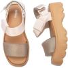 imageMelissa Kick Off Platform Sandals for Women  Super Soft and Flexible Vegan Chunky Platform Sandal with Adjustable Straps and Open Toe DesignBeigeGlitter
