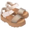 imageMelissa Kick Off Platform Sandals for Women  Super Soft and Flexible Vegan Chunky Platform Sandal with Adjustable Straps and Open Toe DesignBeigeGlitter