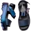 imageMelissa Kick Off Platform Sandals for Women  Super Soft and Flexible Vegan Chunky Platform Sandal with Adjustable Straps and Open Toe DesignBlue Chameleon