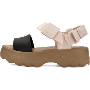 imageMelissa Kick Off Platform Sandals for Women  Super Soft and Flexible Vegan Chunky Platform Sandal with Adjustable Straps and Open Toe DesignBeigeBlack