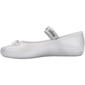 imageMelissa Sophie Jelly Flats for Women  Ballet Flats for Women Bow Applique ampamp Strap Slipon ClosedToe Womens Jelly ShoesPearly White