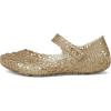image:imageMelissa Mini Campana Papel Flats for Babies Toddlers  Comfortable amp Cute CloseToe Jelly Flat Shoes with MaryJane Strap amp Interwoven CutOut DesignGold