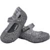 image:imageMelissa Mini Campana Papel Flats for Babies Toddlers  Comfortable amp Cute CloseToe Jelly Flat Shoes with MaryJane Strap amp Interwoven CutOut DesignGrey