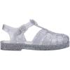 image:imagemini melissa Possession Jelly Sandal for Kids The Iconic 90s Original Jelly Shoe Fishermans Sandal with Adjustable Strap and Side Buckle for GirlsGlitter Clear Silver