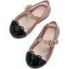 image:imagemini melissa Sweet Love Cap Toe Mary Jane Dress Shoes for Toddlers amp Little Kids  Jelly Flats for Girls with Cute Bow Toe Accent and Adjustable Straps Toddler Girl FlatsTransparent RoseBlack
