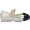 image:imagemini melissa Sweet Love Cap Toe Mary Jane Dress Shoes for Toddlers amp Little Kids  Jelly Flats for Girls with Cute Bow Toe Accent and Adjustable Straps Toddler Girl FlatsPearly WhiteBlack