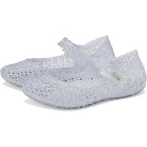 image:imageMelissa Mini Campana Papel Flats for Babies Toddlers  Comfortable amp Cute CloseToe Jelly Flat Shoes with MaryJane Strap amp Interwoven CutOut DesignGlitter Clear