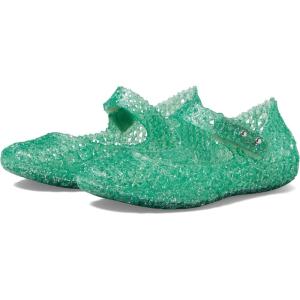image:imageMelissa Mini Campana Papel Flats for Babies Toddlers  Comfortable amp Cute CloseToe Jelly Flat Shoes with MaryJane Strap amp Interwoven CutOut DesignGlitter Green