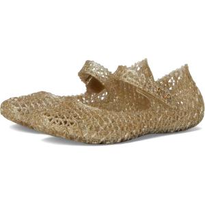 image:imageMelissa Mini Campana Papel Flats for Babies Toddlers  Comfortable amp Cute CloseToe Jelly Flat Shoes with MaryJane Strap amp Interwoven CutOut DesignGold