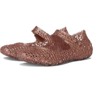 image:imageMelissa Mini Campana Papel Flats for Babies Toddlers  Comfortable amp Cute CloseToe Jelly Flat Shoes with MaryJane Strap amp Interwoven CutOut DesignRose Glitter