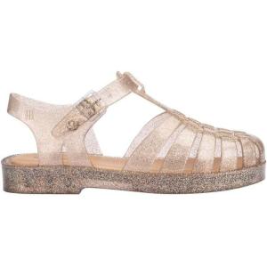 image:imagemini melissa Possession Jelly Sandal for Kids The Iconic 90s Original Jelly Shoe Fishermans Sandal with Adjustable Strap and Side Buckle for GirlsBeige Silver Glitter