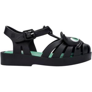 image:imagemini melissa Possession Jelly Sandal for Kids The Iconic 90s Original Jelly Shoe Fishermans Sandal with Adjustable Strap and Side Buckle for GirlsBlackGreen