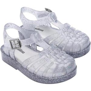 image:imagemini melissa Possession Jelly Sandal for Kids The Iconic 90s Original Jelly Shoe Fishermans Sandal with Adjustable Strap and Side Buckle for GirlsPink Silver Glitter