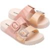 image:imagemini melissa Cozy Jelly Slides for Kids  Slipon Jelly Shoes Slip On Sandals for Girls Open Toe Summer Shoes AdjustablePinkBeige