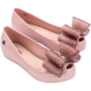 image:imagemini melissa Ultragirl Classic Bow Ballet Flats for KidsLight PinkGlitter