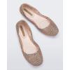 image:imageMelissa Campana Papel Flats for Women  Comfortable Stylish amp Flexible SlideOn ClosedToe Jelly Flat Shoes with Hollow Interwoven Cut Out DesignBeigeGlitter