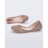 image:imageMelissa Campana Papel Flats for Women  Comfortable Stylish amp Flexible SlideOn ClosedToe Jelly Flat Shoes with Hollow Interwoven Cut Out DesignBeigeGlitter