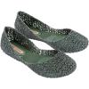 image:imageMelissa Campana Papel Flats for Women  Comfortable Stylish amp Flexible SlideOn ClosedToe Jelly Flat Shoes with Hollow Interwoven Cut Out DesignGlitter Green