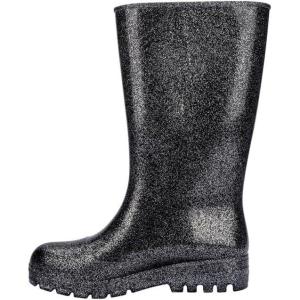 image:imageMelissa Welly Jelly Boot for Women  MidCalf Waterproof Jelly Rain Boot for Women Soft and Flexible Trendy Rain Boots with Treaded Rubber Sole VeganBlackGlitter Silver