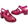 image:imageMelissa Possession Heel Fashion Sandals for Women  Iconic Fisherman Style with Medium Block Heel  Adjustable Buckle for Comfort  100 PVC UpperInsoleSole  Bubblegum ScentGlitter Pink