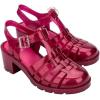 image:imageMelissa Possession Heel Fashion Sandals for Women  Iconic Fisherman Style with Medium Block Heel  Adjustable Buckle for Comfort  100 PVC UpperInsoleSole  Bubblegum ScentGlitter Pink