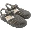 image:imageMelissa Possession Jelly Sandals for Women  The Original Jelly Shoes Fishermans Sandals with Adjustable Strap and Side BuckleFlocked GrayBeige