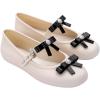 image:imageMelissa Soft Ballerina  Seasonless Flats for Women  Classic Ballet Flat Style with Adjustable Strap  LightasAir PVC Construction  Soft Foam Insole  Bubblegum ScentBow  BeigeBlack
